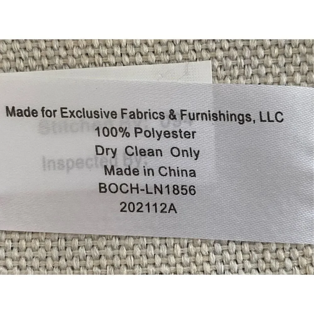 Birch Textured Faux Linen Room Darkening Curtain 50” x 96” L